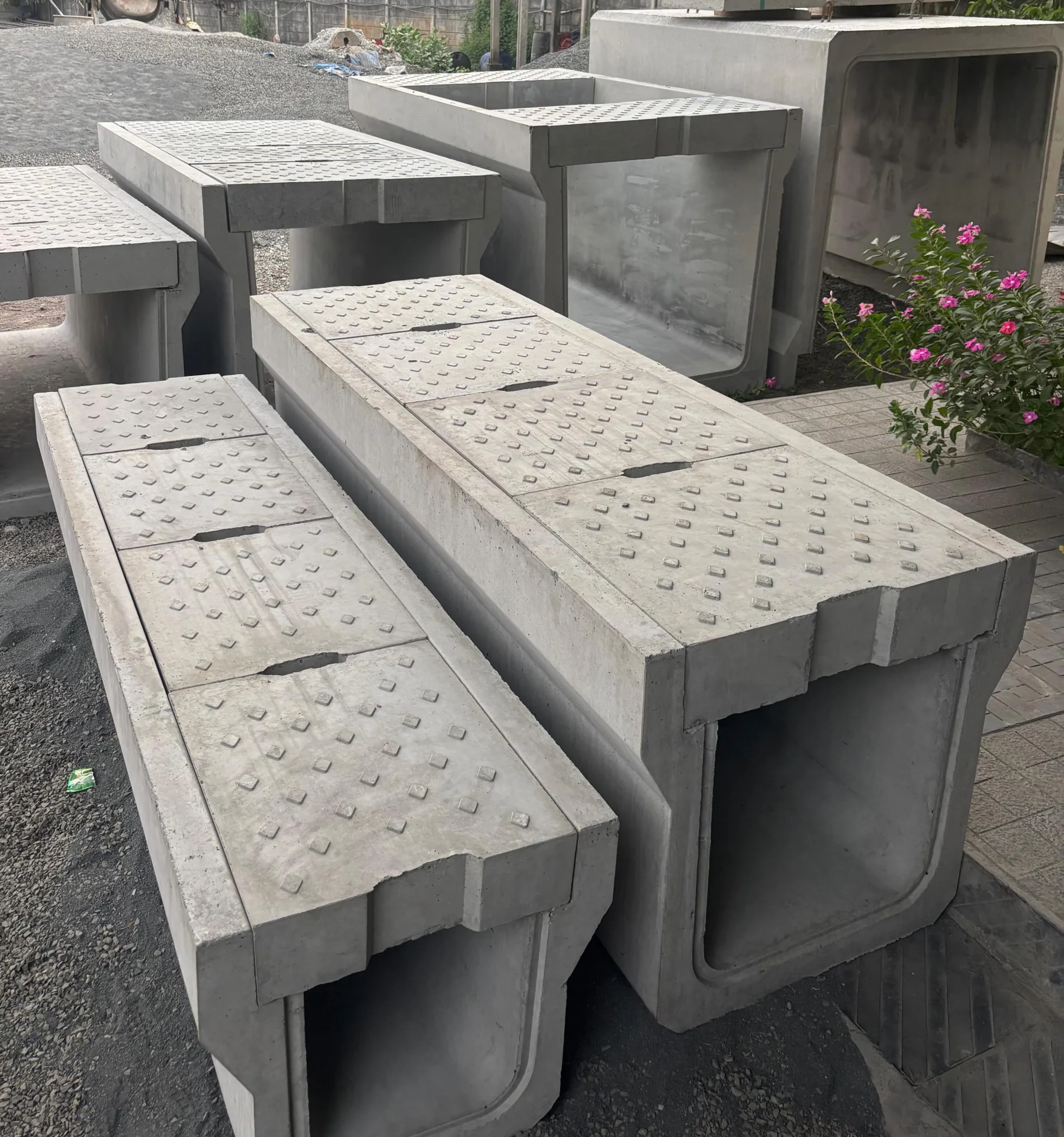 Finished precast concrete products at Silicon Infratech