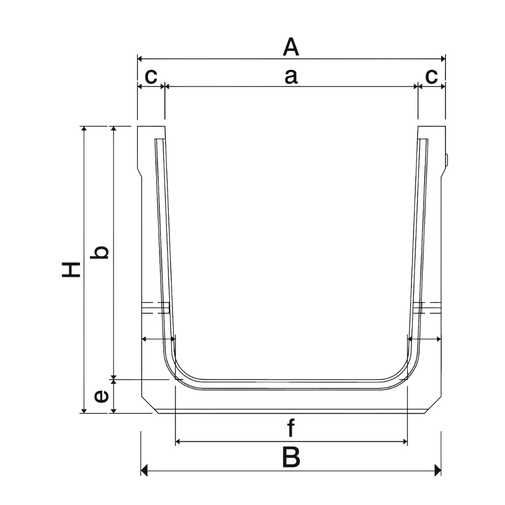 U Shape Drain (Light) Spec