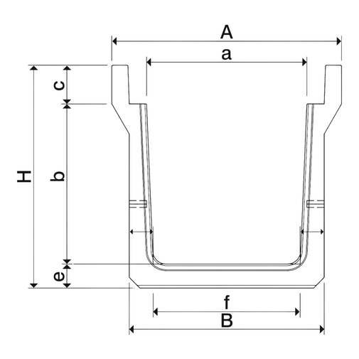 U Shape Drain (Heavy) Spec