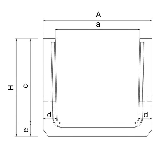 U Shape Drain (Light) Spec